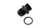 Vibrant -3AN Male Flare to -3 ORB Male Straight Adapter w/O-Ring - Anodized Black - 16817