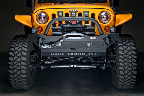 Body Armor 4x4 07-18 Jeep Wrangler JK Front Bumper Mid Stubby - JK-19532