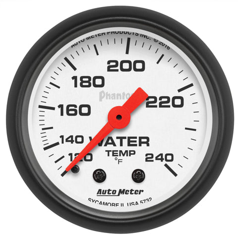 Autometer Phantom 52mm 120-240 Deg F Mechanical Water Temp Gauge - 5732