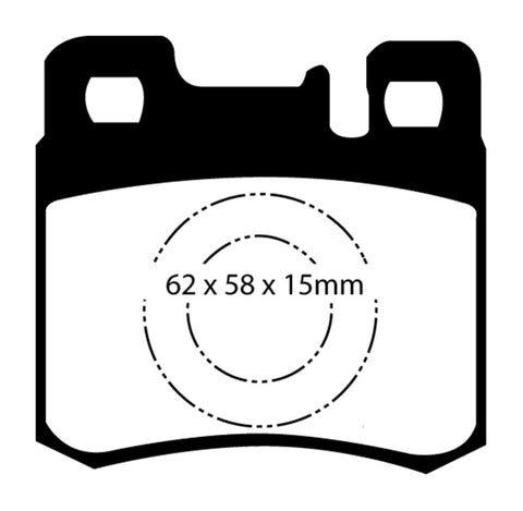 EBC 98-00 Mercedes-Benz E300 TD 3.0 TD Redstuff Rear Brake Pads - DP3846C