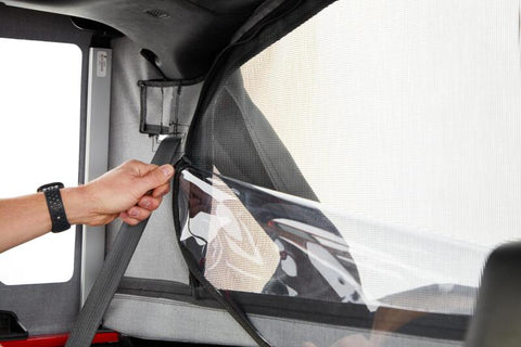 Bestop 18-26 Jeep Wrangler JL 2-Door Halftop Soft Top (Black Diamond) - 53905-35