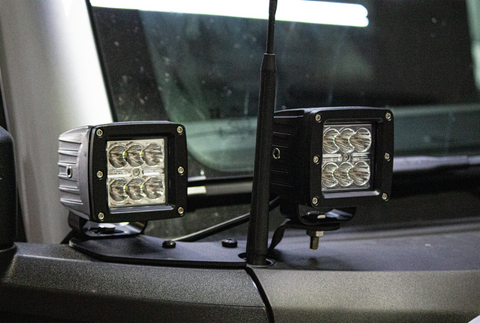 Fishbone Offroad 2021+ Ford Bronco Light Brackets - Black - FB21350