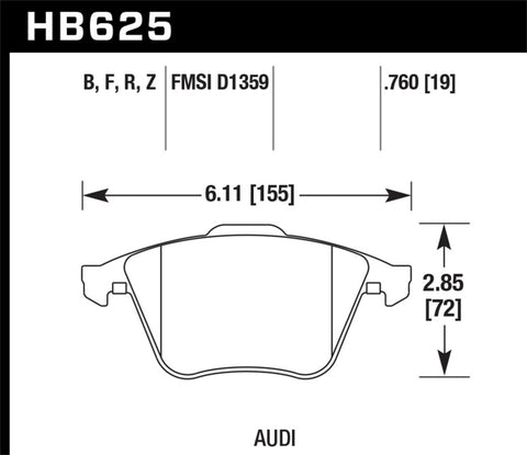 Hawk Performance Ceramic Street Brake Pads - HB625Z.760