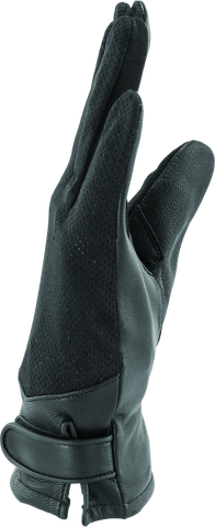 River Road Pecos Leather Mesh Gloves Black Womens - Small - 094511