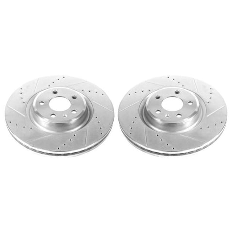 Power Stop 14-18 Audi A6 Front Evolution Drilled & Slotted Rotors - Pair - EBR1210XPR