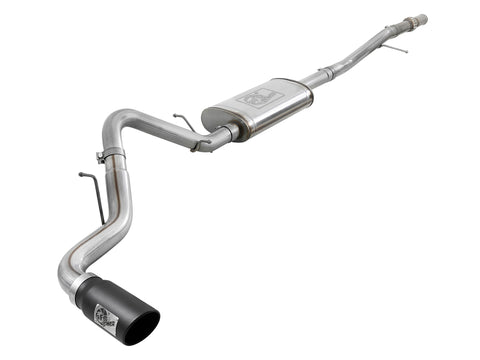 aFe Apollo GT Series 2019 GM Silverado/Sierra 1500 4.3L/5.3L 409 SS CatBack Exhaust System w/Blk Tip - 49-44107-B