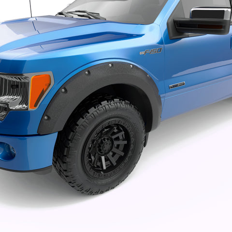 EGR 09-14 Ford F150 67in / 78.8in Bed Baseline Bolt-Style Fender Flares (Set of 4) - Textured Black - BLF1025
