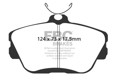 EBC 96-98 Ford Thunderbird 3.8 Sport Yellowstuff Front Brake Pads - DP41168R
