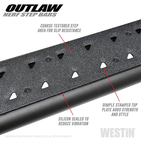 Westin 05-19 Toyota Tacoma Double Cab Outlaw Nerf Step Bars - 58-52775