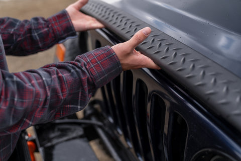 Bushwacker 97-06 Jeep Wrangler Trail Armor Hood Stone Guard and 2 Front Corners - Black - 14005
