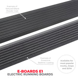 Go Rhino 15-19 Chevrolet Silverado 2500HD DC 4dr E-BOARD E1 Elec. Running Board Kit - Bedliner Coat - 20404280T
