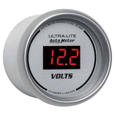 Autometer Ultra-Lite 2-1/16in 8-18 Volts Digital Voltmeter - 6593