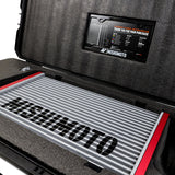 Mishimoto Universal Carbon Fiber Intercooler - Matte Tanks - 450mm Gold Core - S-Flow - C V-Band - MMINT-UCF-M4G-S-C