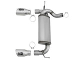 aFe Rebel Series 2.5in 409 SS Axle-Back Exhaust w/Polished Tips 07+ Jeep Wrangler (JK) V6 3.6L/3.8L - 49-48061-P