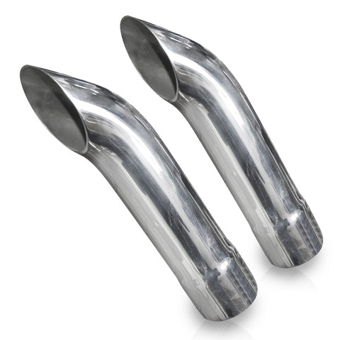 Stainless Works Extended Turn Down Tips- 2 1/2in ID Inlet 2 1/2in Body - 7070250