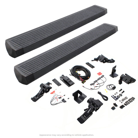 RealTruck 18-24 Jeep Wrangler 2dr VoltStep Electric Running Board Kit (No Drill) - Bedliner Coating - 20492752T