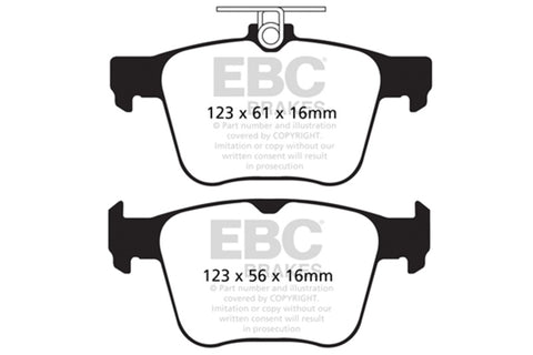 EBC 14-20 Audi S3 2.0 Turbo Yellowstuff Rear Brake Pads - DP42173R