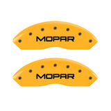 MGP 4 Caliper Covers Engraved Front & Rear MOPAR Yellow finish black ch - 32021SMOPYL