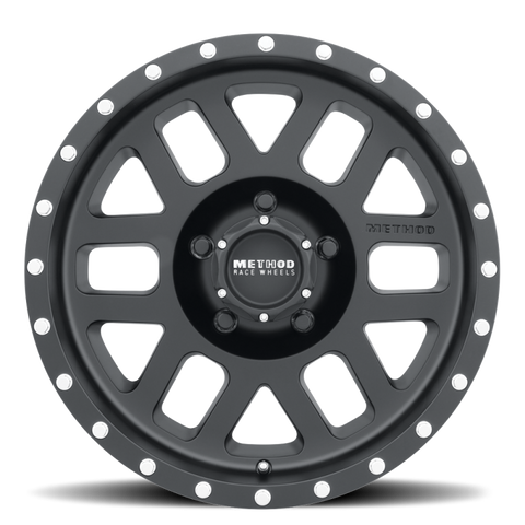 Method MR306 Mesh 17x8.5 0mm Offset 5x4.5 83mm CB Matte Black Wheel - MR30678512500