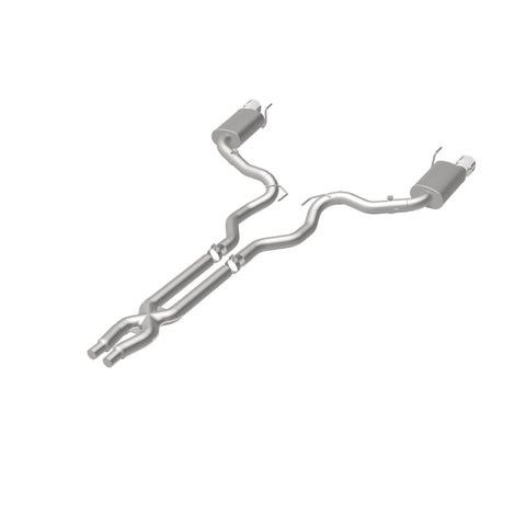 MagnaFlow Cat Back, SS, 3in, Street, Dual Split Polished 4.5in Tips 2015 Ford Mustang GT V8 5.0L - 19100