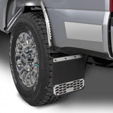 Putco 17-20 Ford SuperDuty - Set of 2 (Excl Dually Rear) Mud Skins - Polished SS w/ Hex Shield - 78030