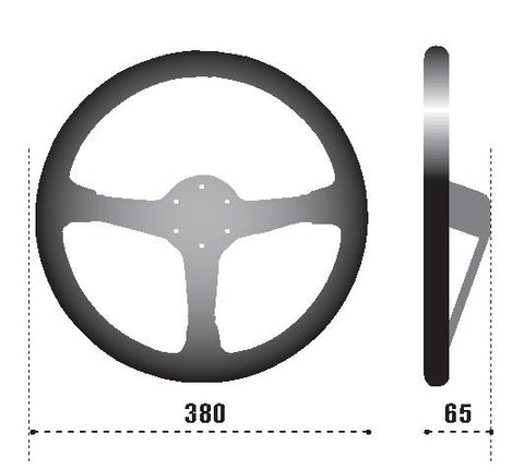Sparco Steering Wheel 368 Suede Black - 015R368MSN
