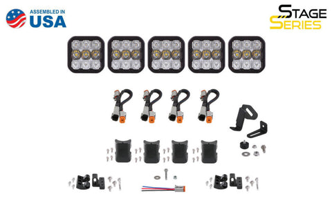 Diode Dynamics SS5 Pro Universal CrossLink 5-Pod Lightbar - Yellow Combo - DD7243