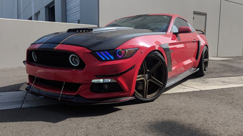 Oracle 15-17 Ford Mustang V6/GT/Shelby Dynamic DRL w/ Halo Kit - ColorSHIFT - Dynamic - 1335-332