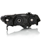 ANZO 2006-2009 Honda Civic 2 Door Crystal Headlight Black Amber (OE Replacement) - 121546