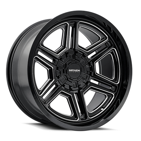 Mayhem 8117 Hermosa 20x10 / 5x127 BP/ -25mm Offset / 87mm Hub Black/Milled Wheel - 8117-2152BM