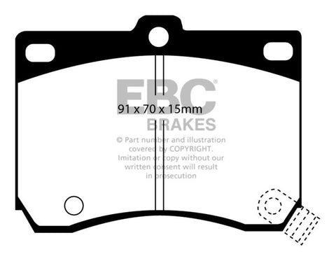 EBC 91-96 Ford Escort 1.8 Redstuff Front Brake Pads - DP3824C