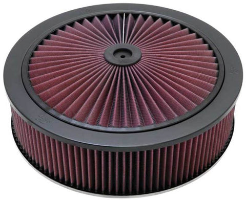 K&N X-Stream Top Filter Black 14 inch OD 5.125 inch Neck Flange 5.875 inch H - 66-3020