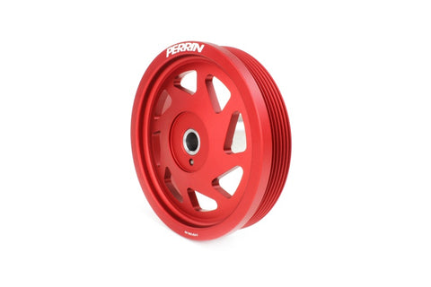 PERRIN 2022 BRZ/86 / 19-22 Subaru WRX Lightweight Crank Pulley (FA/FB Eng w/Small Hub) - Red - PSP-ENG-106RD