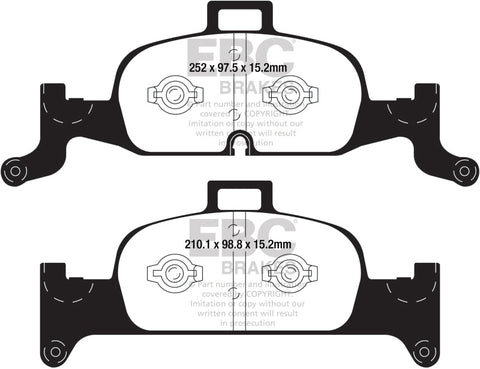 EBC 2018+ Audi A4 Allroad Quattro 2.0L Turbo Ultimax2 Front Brake Pads - UD1897