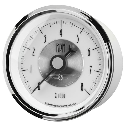 Autometer Prestige Pearl Series - Tachometer 3 3/8in 8K RPM In-Dash - 2098