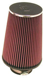 K&N Universal Chrome Round Tapered Air Filter 3in FlangeID / 6in Base OD / 4.5in Top OD / 8in Height - RC-5106
