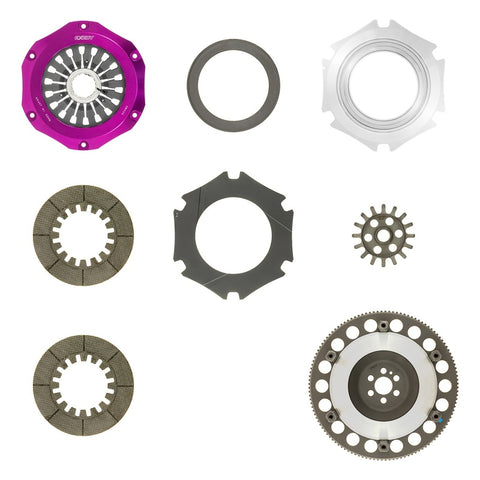 Exedy 1989-1993 Nissan Skyline GTR L6 Hyper Twin Carbon-R Clutch Rigid Disc Push Type Cover - NM032SBMC