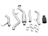 AWE Tuning 2021+ Ford Bronco 0FG Single Rear Exit Exhaust w/Diamond Black Tip & Bash Guard - 3015-23789