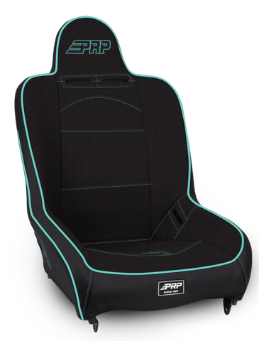 PRP Premier High Back Suspension Seat- Black/Teal Tweed - A100110-50-238