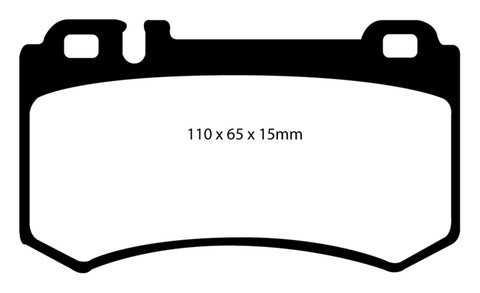 EBC 03-06 Mercedes-Benz CL55 AMG 5.4 Supercharged Yellowstuff Rear Brake Pads - DP41490R