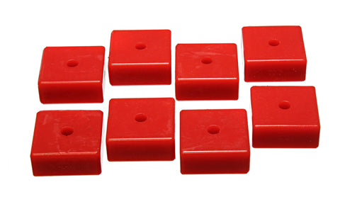 Energy Suspension Pad - Soft - 2-1/16in SQ x 3/8in ID x 15/16in H - Red - 9.9535R