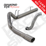 Diamond Eye KIT 4in DPF-BACK w/ DP Single SS 08-10 Ford 6.4L Powerstroke F250/F350 - K4363S
