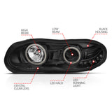 ANZO 1998-2002 Chevrolet Camaro Projector Headlights w/ Halo Black - 121160