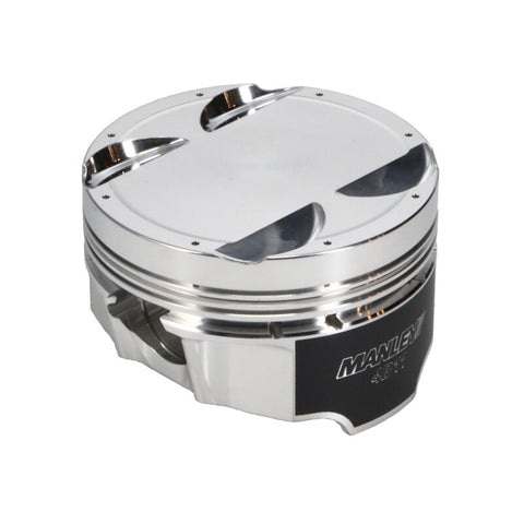 Manley Mitsubishi 4B11 86mm Bore 9.0:1 CR -5cc Dish Turbo Tuff Piston Set w/ Rings - 624300CE-4