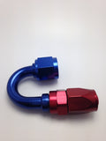 Fragola -16AN x 180 Degree Pro-Flow Hose End - Blue/Red - 231816