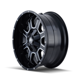 Mayhem 8103 Fierce 17x9 / 8x165.1 BP / -12mm Offset / 130.8mm Hub Black w/ Milled Spokes Wheel - 8103-7976M