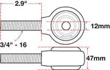 SPC Performance xAxis Rod End Ball Joint - 15769
