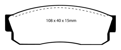 EBC 83-86 Nissan Pulsar 1.5 Turbo Redstuff Front Brake Pads - DP3452C