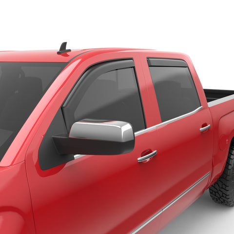 EGR 14+ Chev Silverado/GMC Sierra Crw Cab In-Channel Window Visors - Set of 4 (571771) - 571771