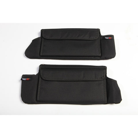 Rugged Ridge Sun Visor Organizers Black 07-09 Jeep Wrangler JK - 13305.07
